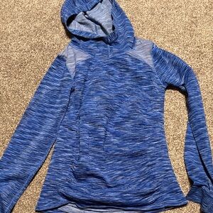 Athleta Blue Striped Hoodie